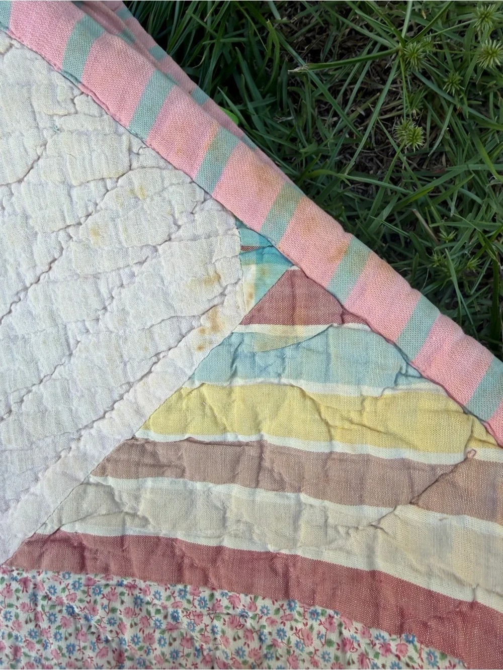 Vintage handmade patchwork quilt